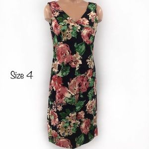 Talbots Watercolor Floral Print Dress